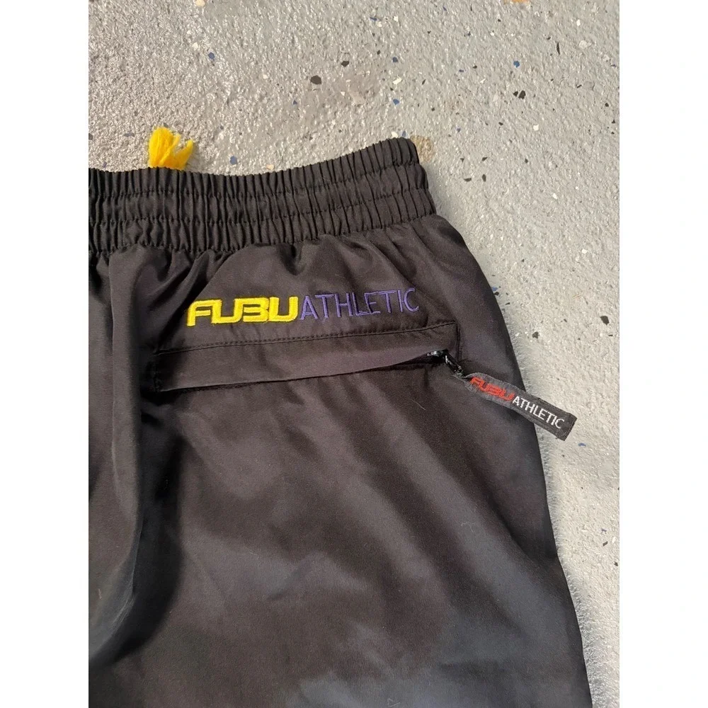 Vintage Y2K NBA x FUBU Athletic Mens‎ NBA Track Pants Lined Joggers Large